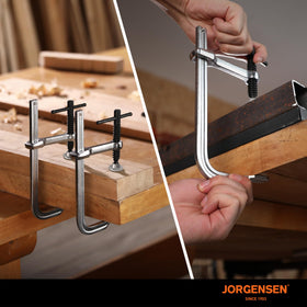 Jorgensen bar clamps ensure secure, repeatable holding for complex assemblies.
