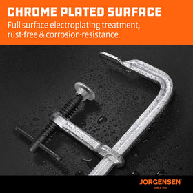 Jorgensen bar clamps swivel pads adjust to distribute pressure evenly.