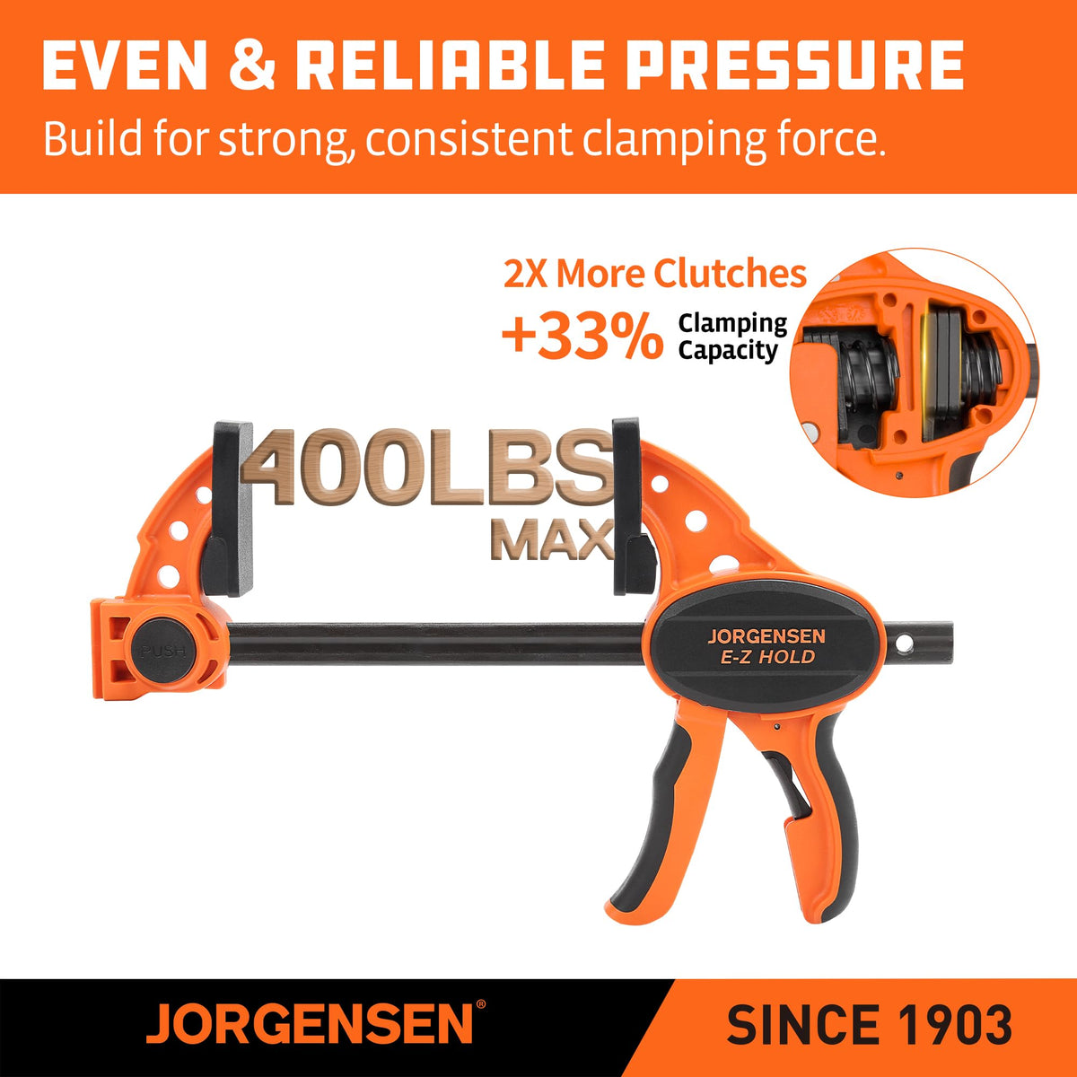 Jorgensen deep-reach pads protect wood surfaces during clamping