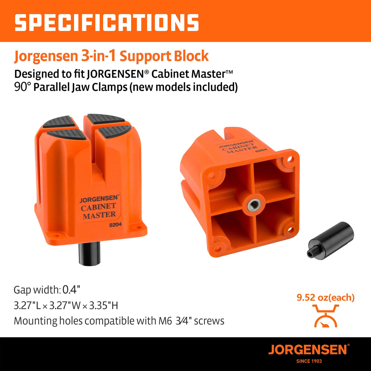 Jorgensen durable polymer body offers robust performance for professionals and hobbyists.