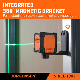Jorgensen dustproof body with rubber grip ensures durable handling.