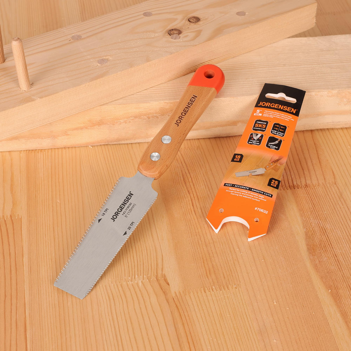 Jorgensen ergonomic beech handle reduces fatigue during long sessions.