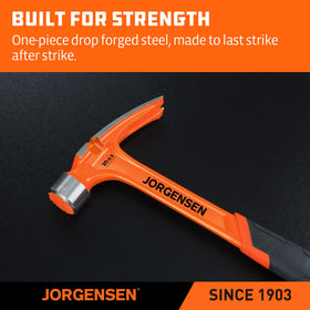 Jorgensen framing hammer ideal for construction, framing, and DIY projects