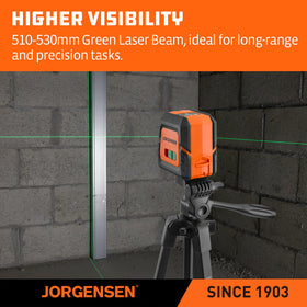 Jorgensen magnetic bracket enables 360° rotation on metal surfaces.