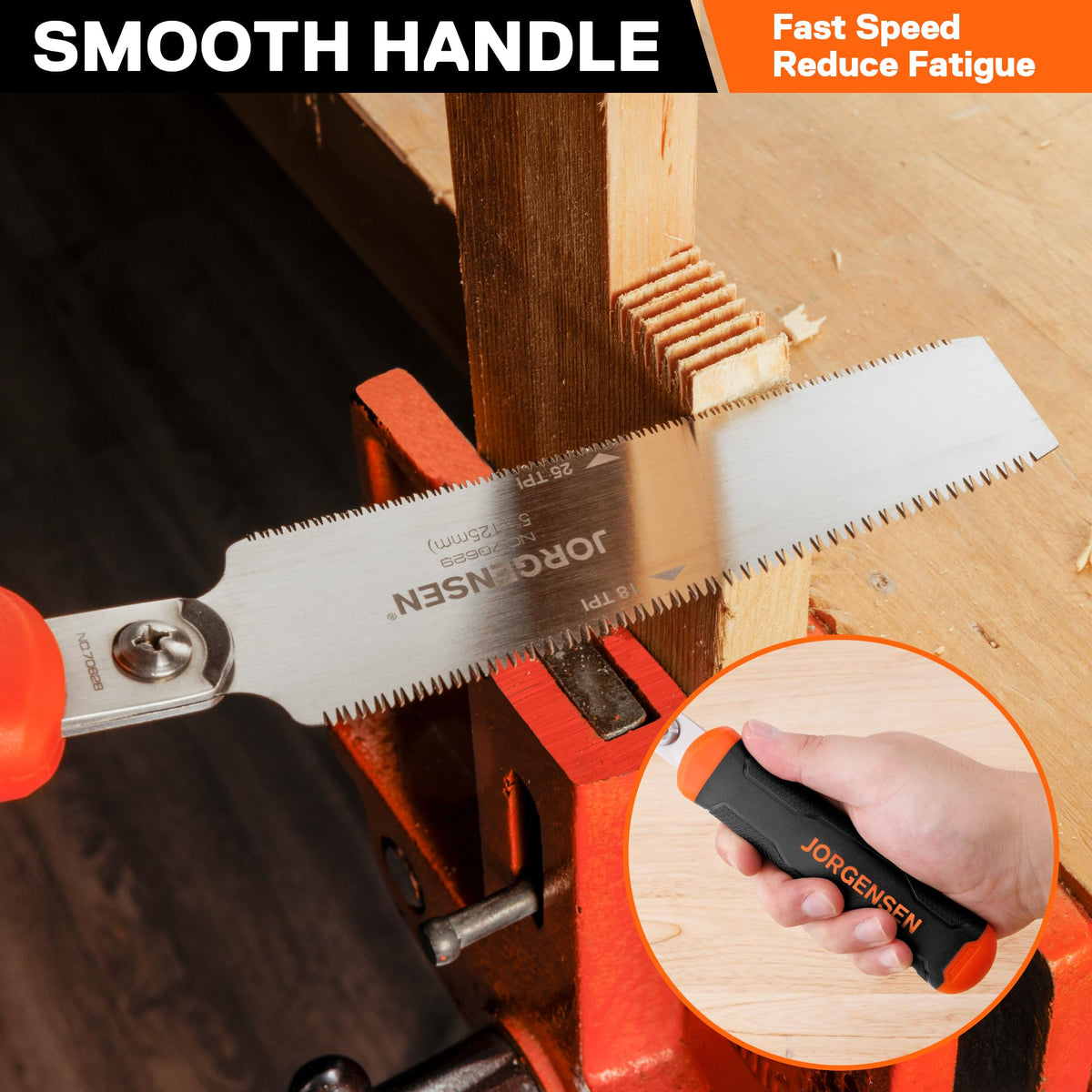 Jorgensen lightweight tool ideal for one-handed or two-handed use.
