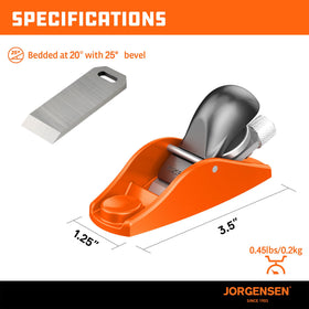 Jorgensen No.101 mini wood planer stainless steel parts support long-term performance.