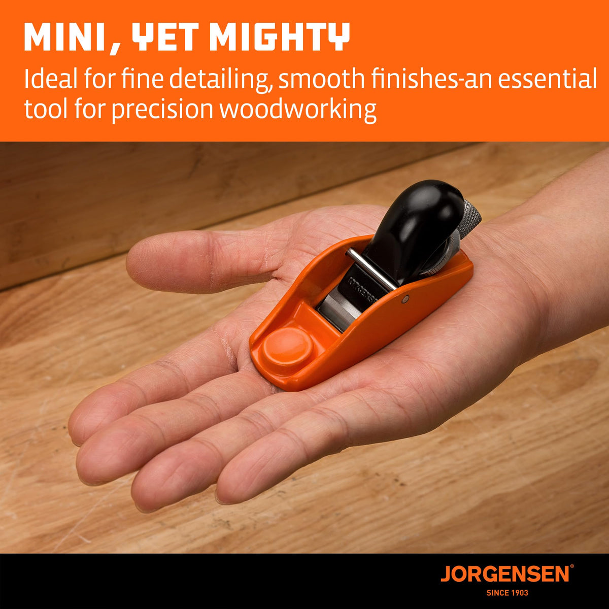 Jorgensen No.101 mini wood planer zinc alloy lever cap for reliable operation.