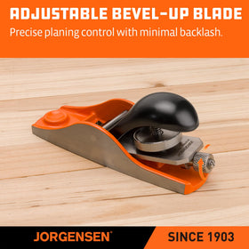 Jorgensen No.102 flat bottom ensures smooth planing across surfaces