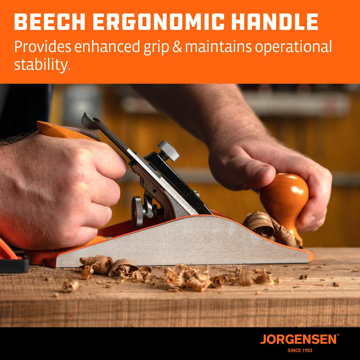 Jorgensen No.4 rugged design with ductile iron body supports heavy duty tasks