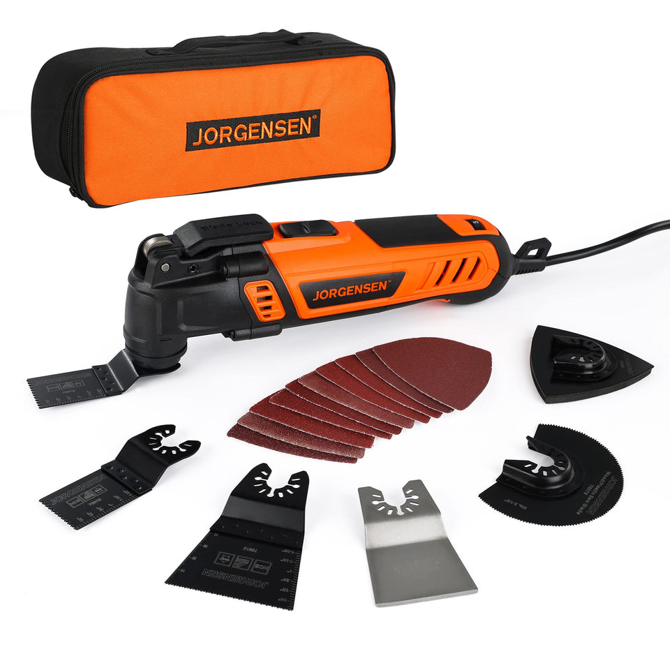 Jorgensen oscillating tool 5-degree angle for faster, more precise cuts
