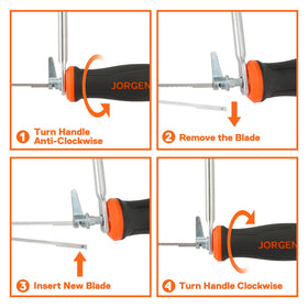 Jorgensen Pro Coping Saw easy blade installation without tools