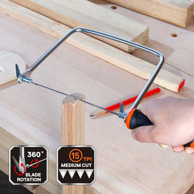 Jorgensen Pro Coping Saw deep frame supports large wood pieces securely