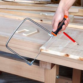 Jorgensen Pro Coping Saw ergonomic grip prevents slippage during use