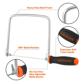 Jorgensen Pro Coping Saw replacement blades included for extended projects