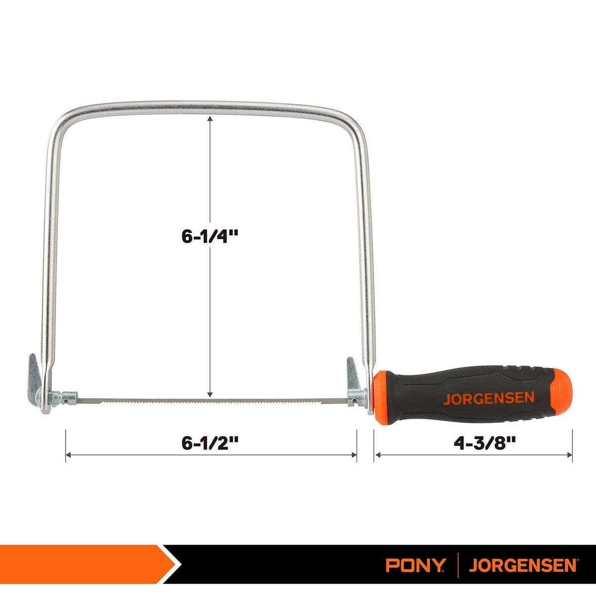 Jorgensen Pro Coping Saw with six-and-a-half-inch blade ready for precise cuts