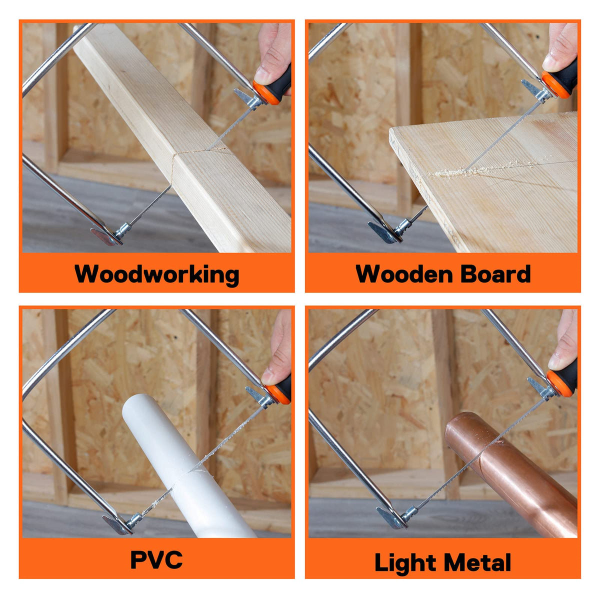 Jorgensen Pro Coping Saw versatile for woodworking, PVC, and light metal tasks
