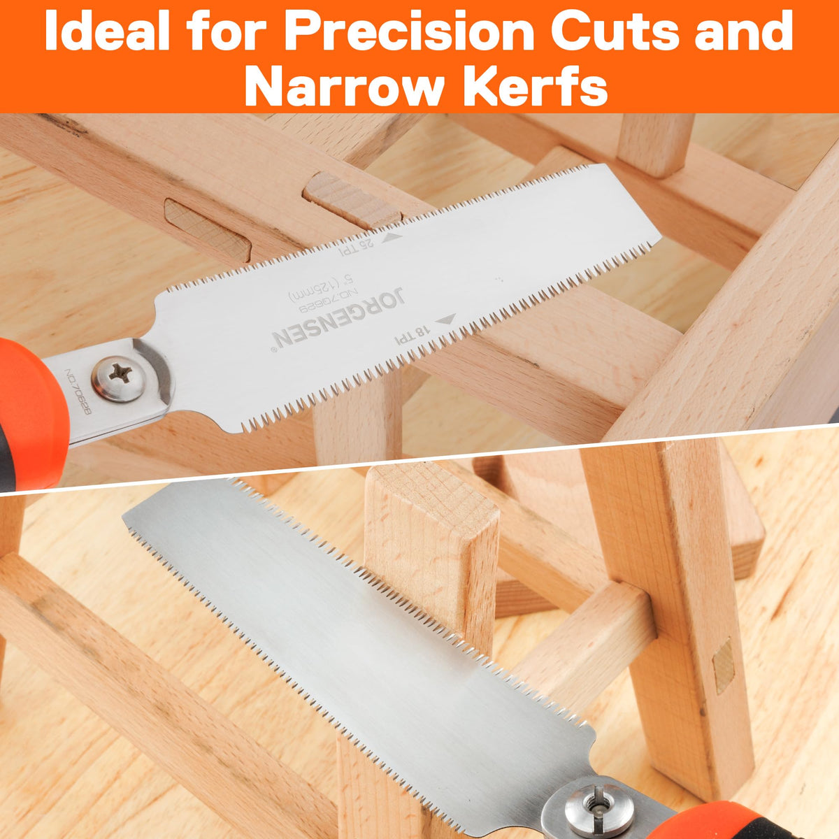 Jorgensen replaceable blade system lets you swap blades quickly.