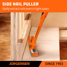 Jorgensen rip claw demolition hammer excels at pulling nails and prying boards