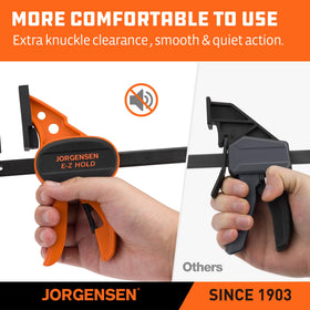 Jorgensen sliding-head delivers smooth operation and precise alignment.