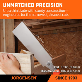 Jorgensen soft-grip handle provides ergonomic comfort during extended use.