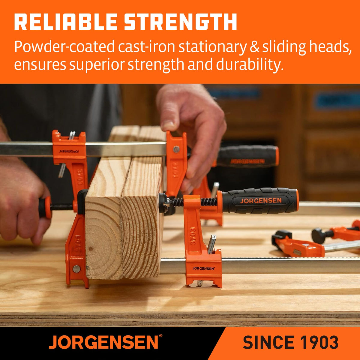 Jorgensen soft plastic pads protect workpieces during clamping operations.