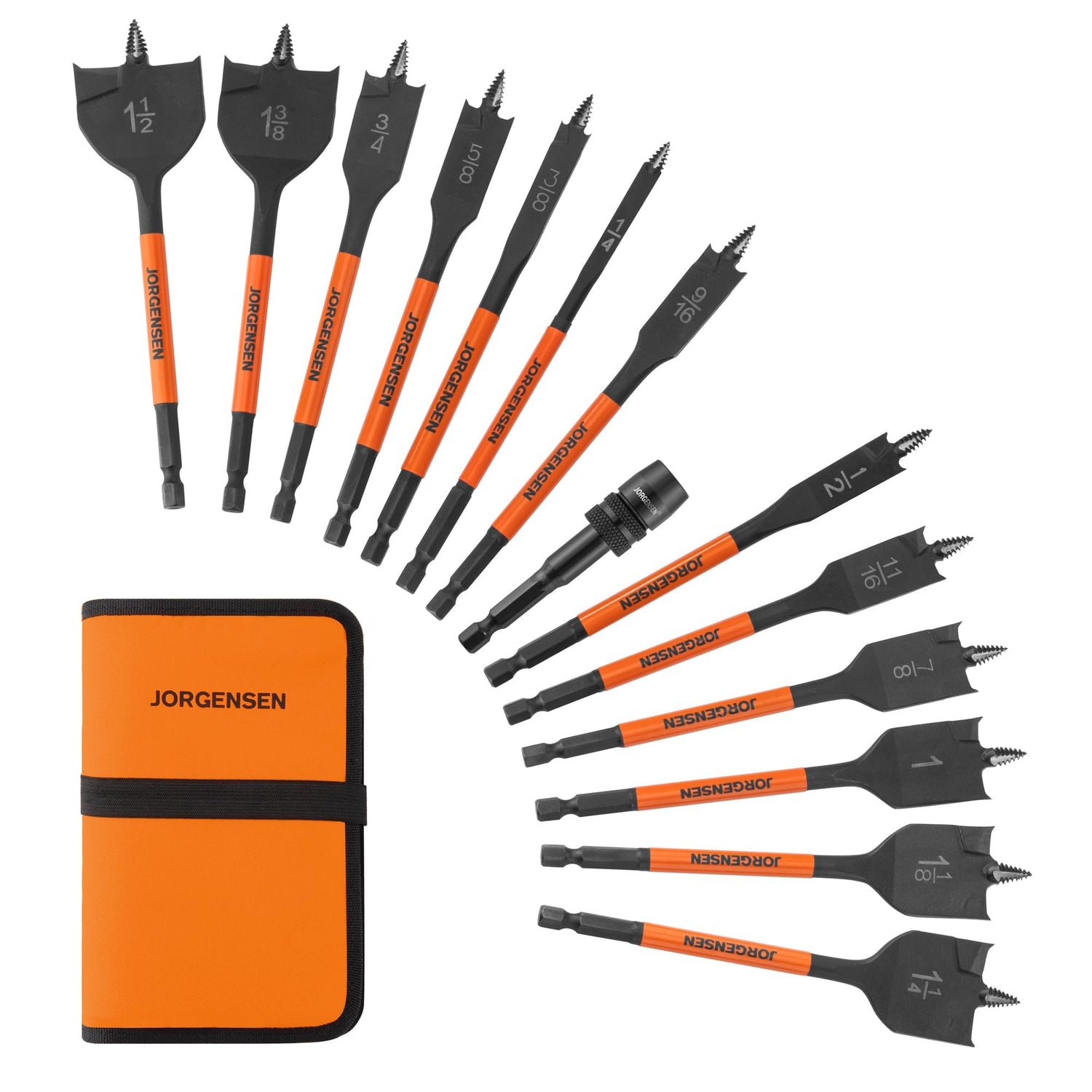 Jorgensen spade drill bits with self-feeding tip for smooth, clog-free drilling.