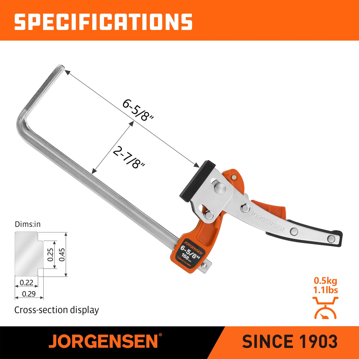 Jorgensen two-pack clamp set for versatile workshop use.