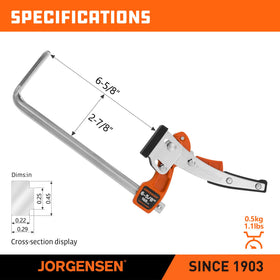 Jorgensen two-pack clamp set for versatile workshop use.