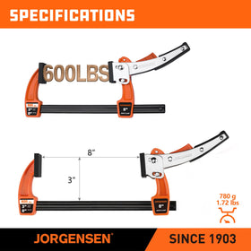 Two-pack Jorgensen clamps provide dependable value for woodworking projects.