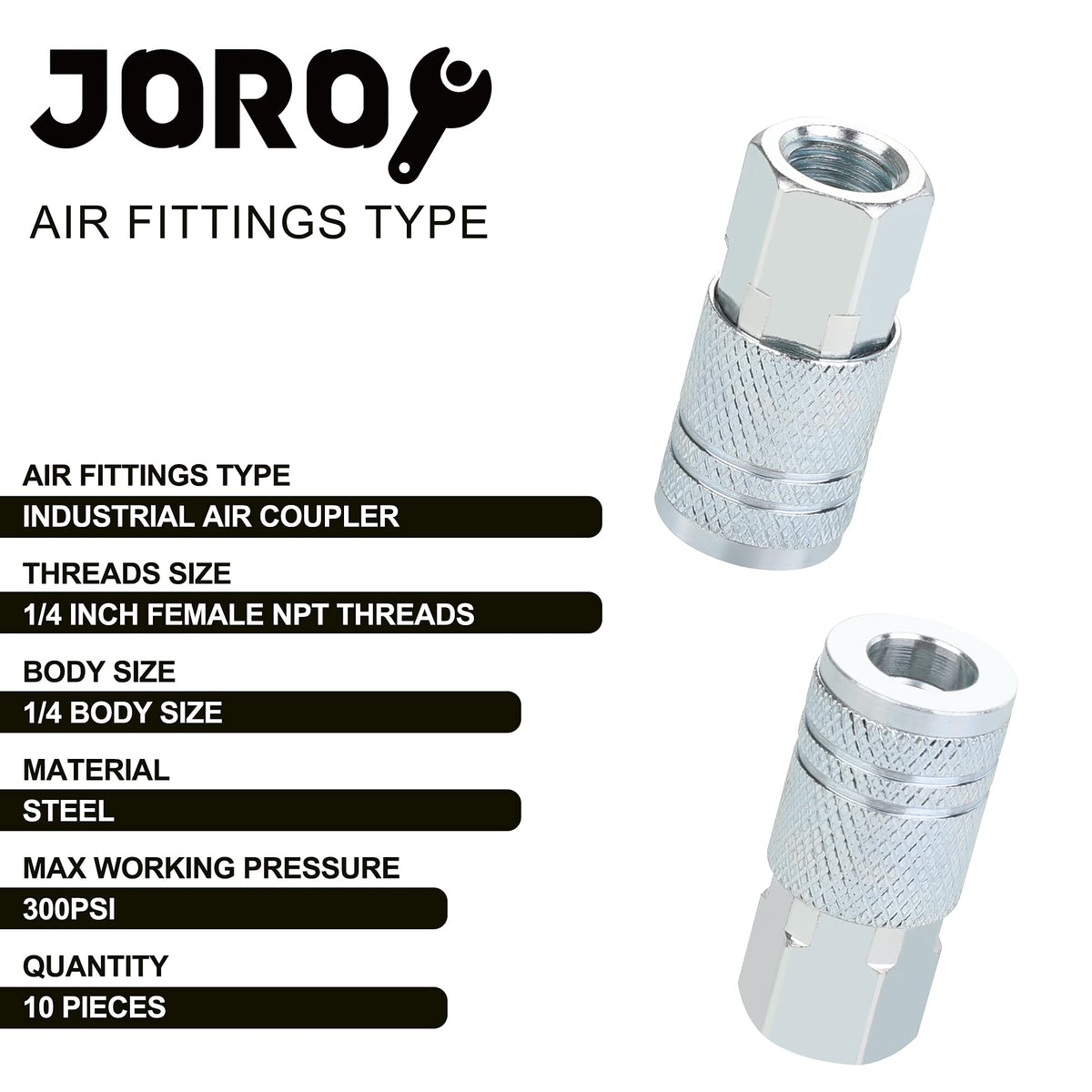 JOROY 1/4 inch female threads connection for versatile tool setup