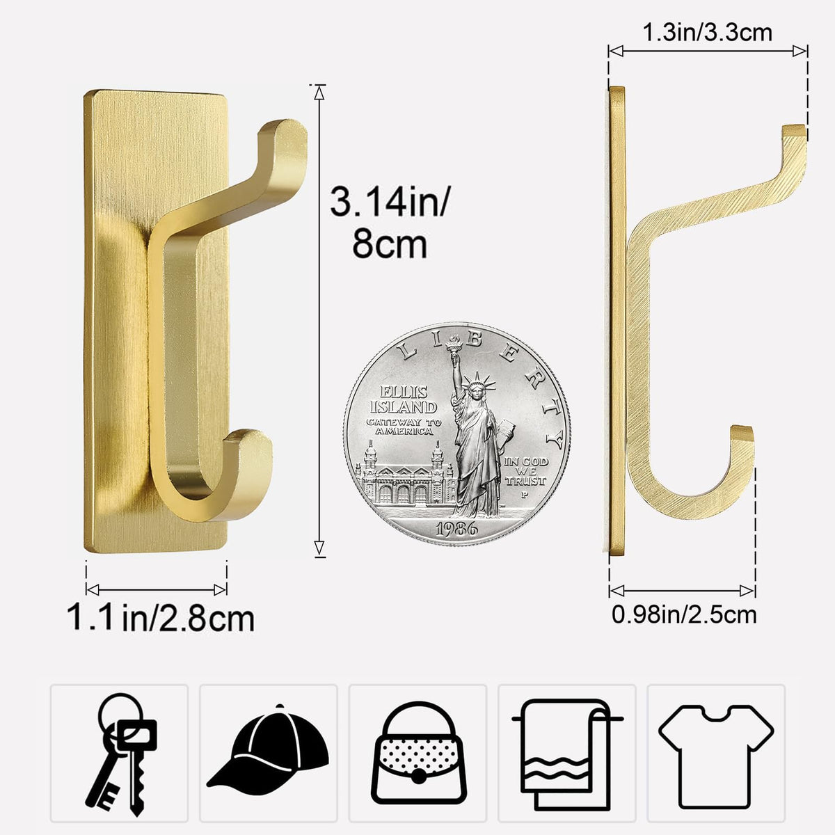 Josmimic door hook installs in seconds for quick organization.
