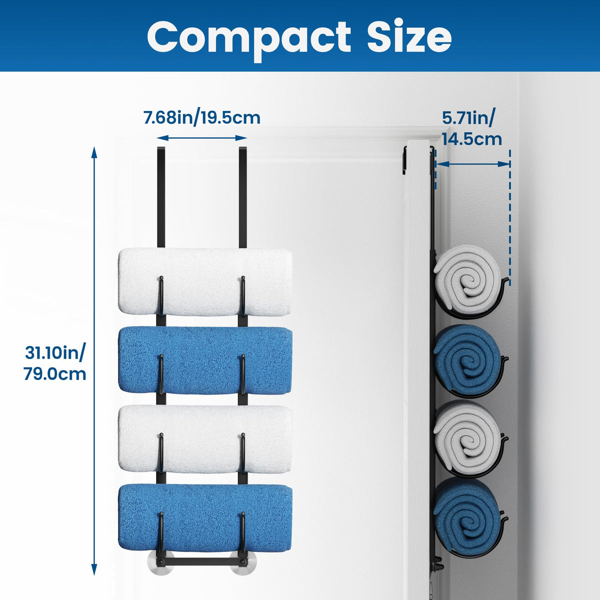 Josmimic over-door installation works on glass or wooden doors without drilling.