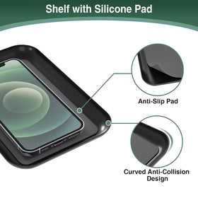 Non-slip silicone feet protecting bathroom floors