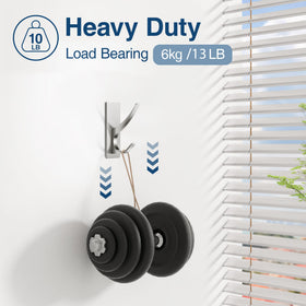 Josmimic brushed-nickel towel hook mounted on bathroom wall with robe