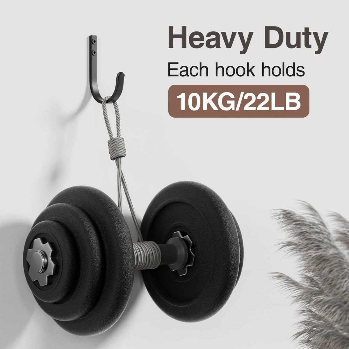 Josmimic wall hooks black door-mount design blends with interiors.