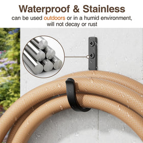 Josmimic wall hooks outdoor-grade suitability for sheltered exterior use.