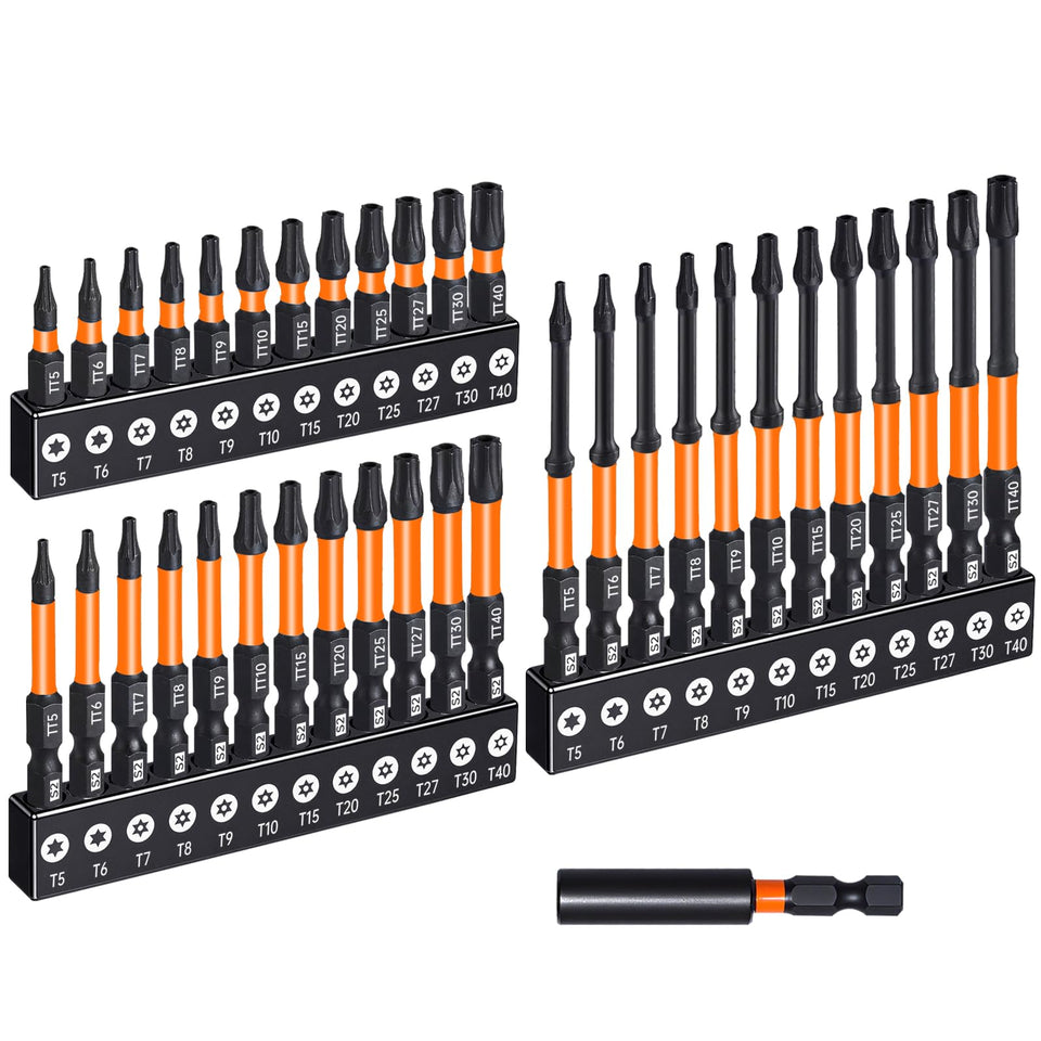 JOSQNNIA security Torx bit set with 60mm extension for tight spaces.