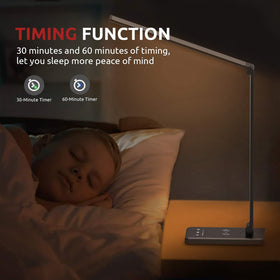 JOSTIC LED Desk Lamp auto timer for scheduled off