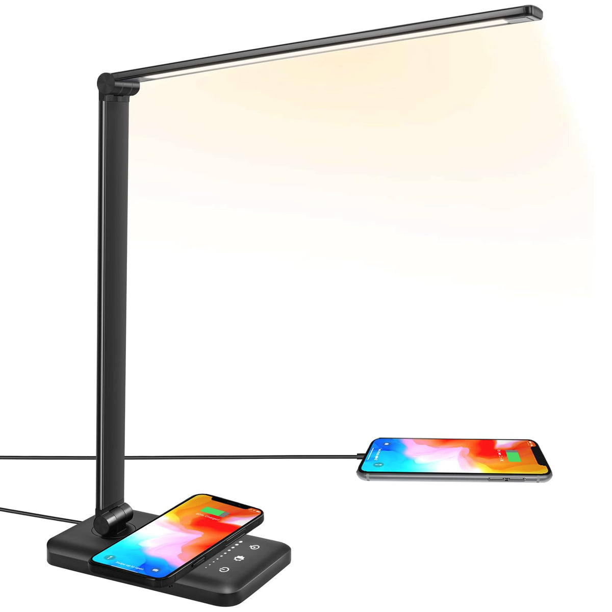 JOSTIC LED Desk Lamp with wireless charging, ready at the desk