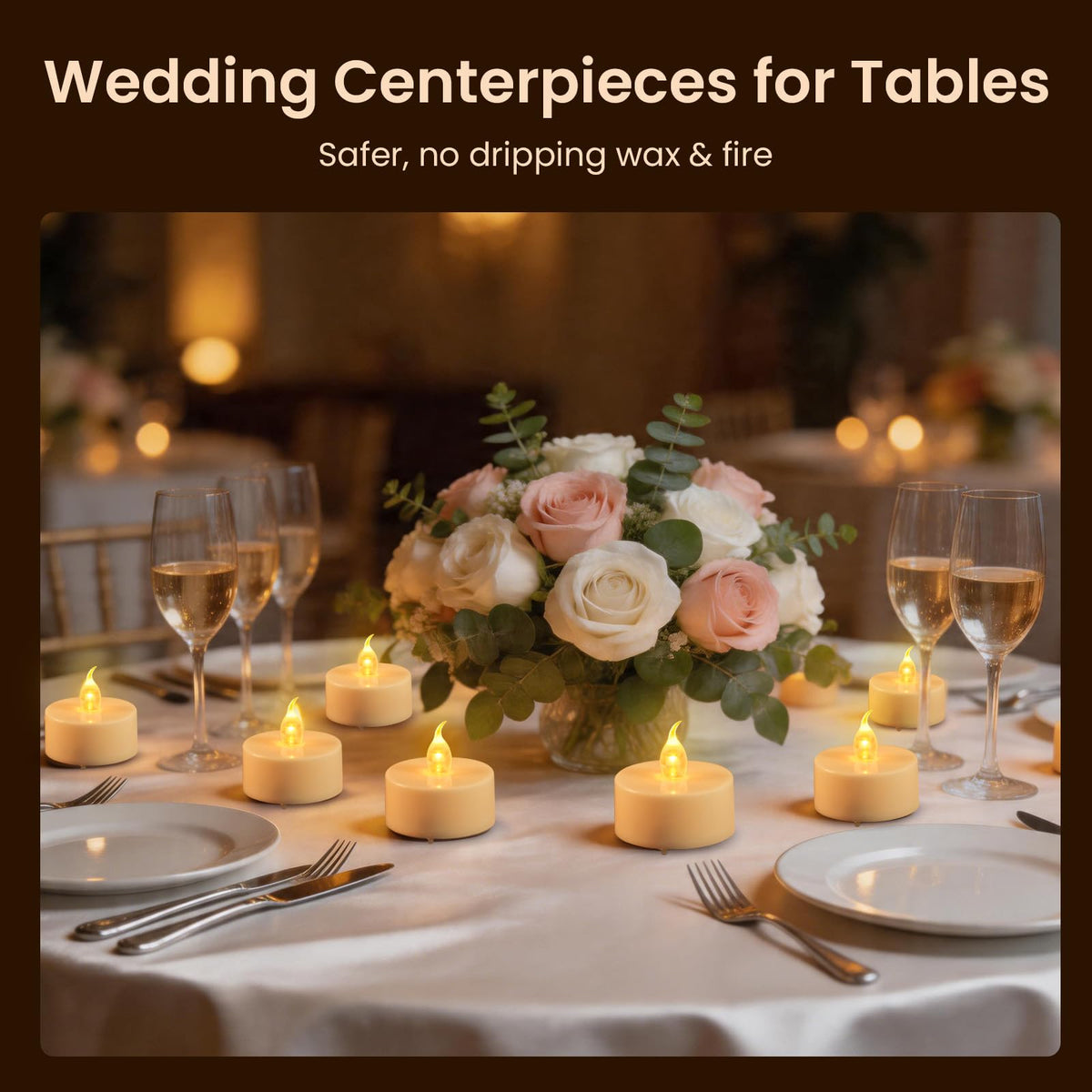 JOSU mason jar tealights for rustic table decor