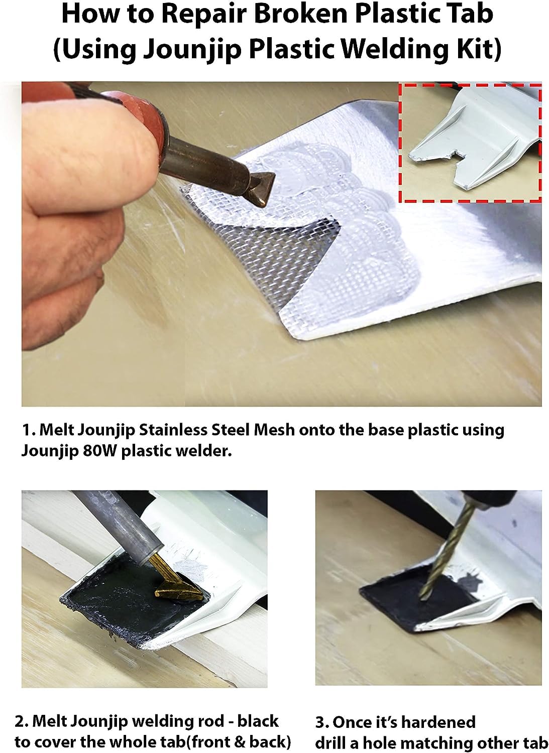 JOUNJIP pp-rod-pack-40 offers versatile repair rods for different plastics