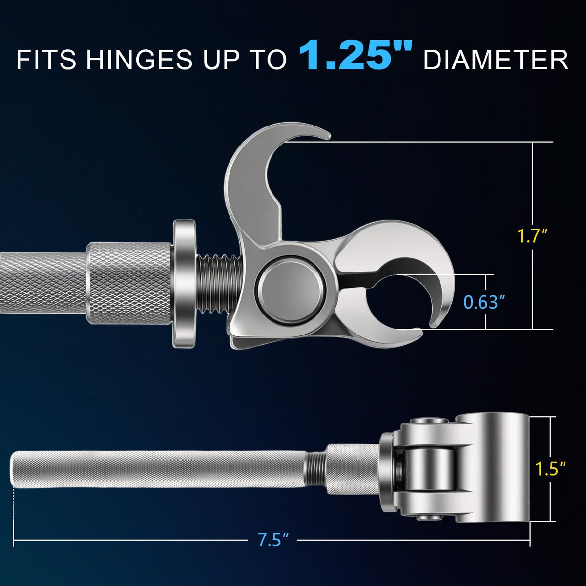 Jourcyna hinge tool works on interior, exterior, and cabinet hinges for versatility