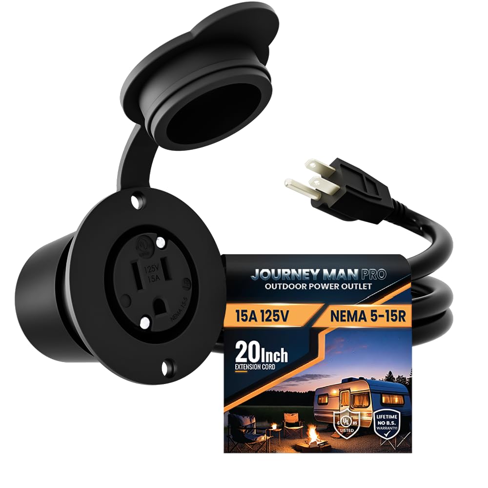 Journeyman-Pro outdoor outlet 125V with rugged weatherproof body for durable power