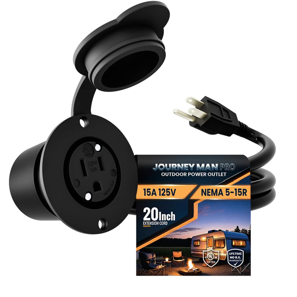 Journeyman-Pro outdoor outlet 125V with rugged weatherproof body for durable power