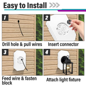 Joworthy 8141DBL kit used to mount exterior fixtures like cameras.