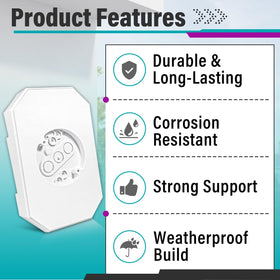 Screws and hardware included for quick installation.