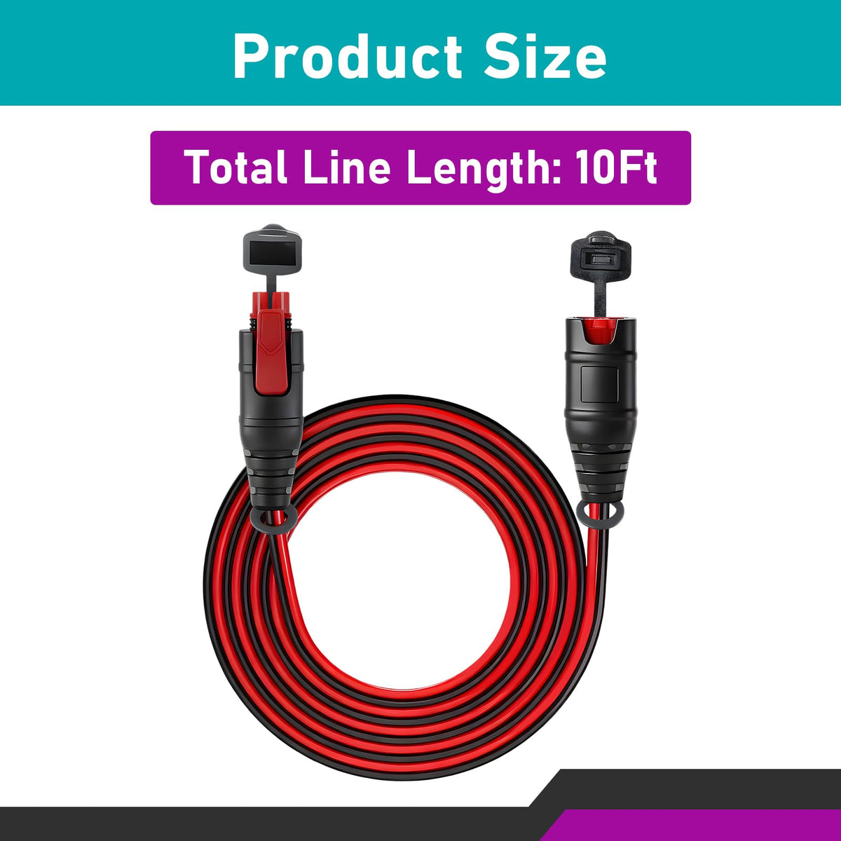 Joworthy GC004 extension cable 10ft, robust 16 AWG copper for reliable charging