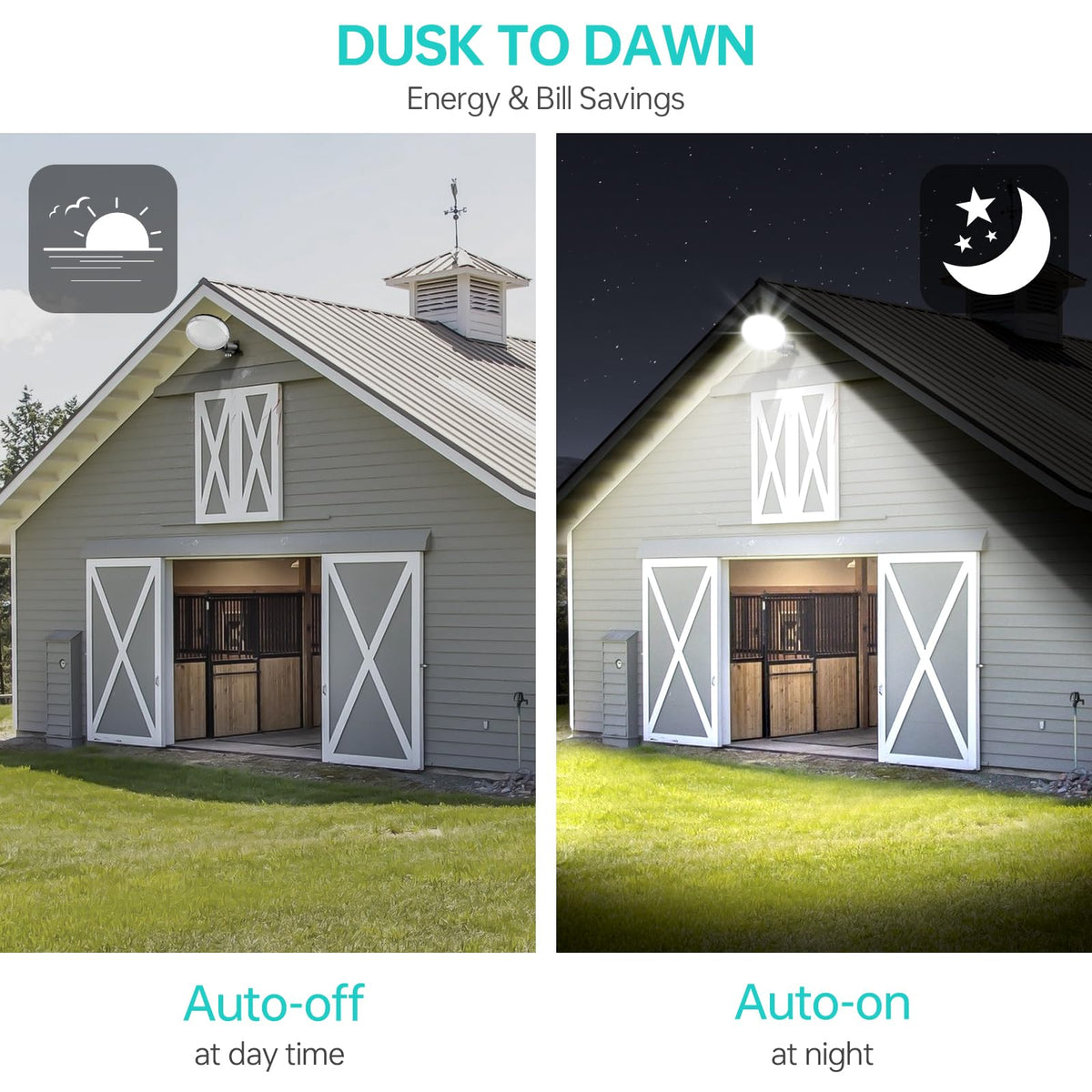 JOY ANAN LED Barn Light IP66 housing withstands rain and dust for harsh conditions.