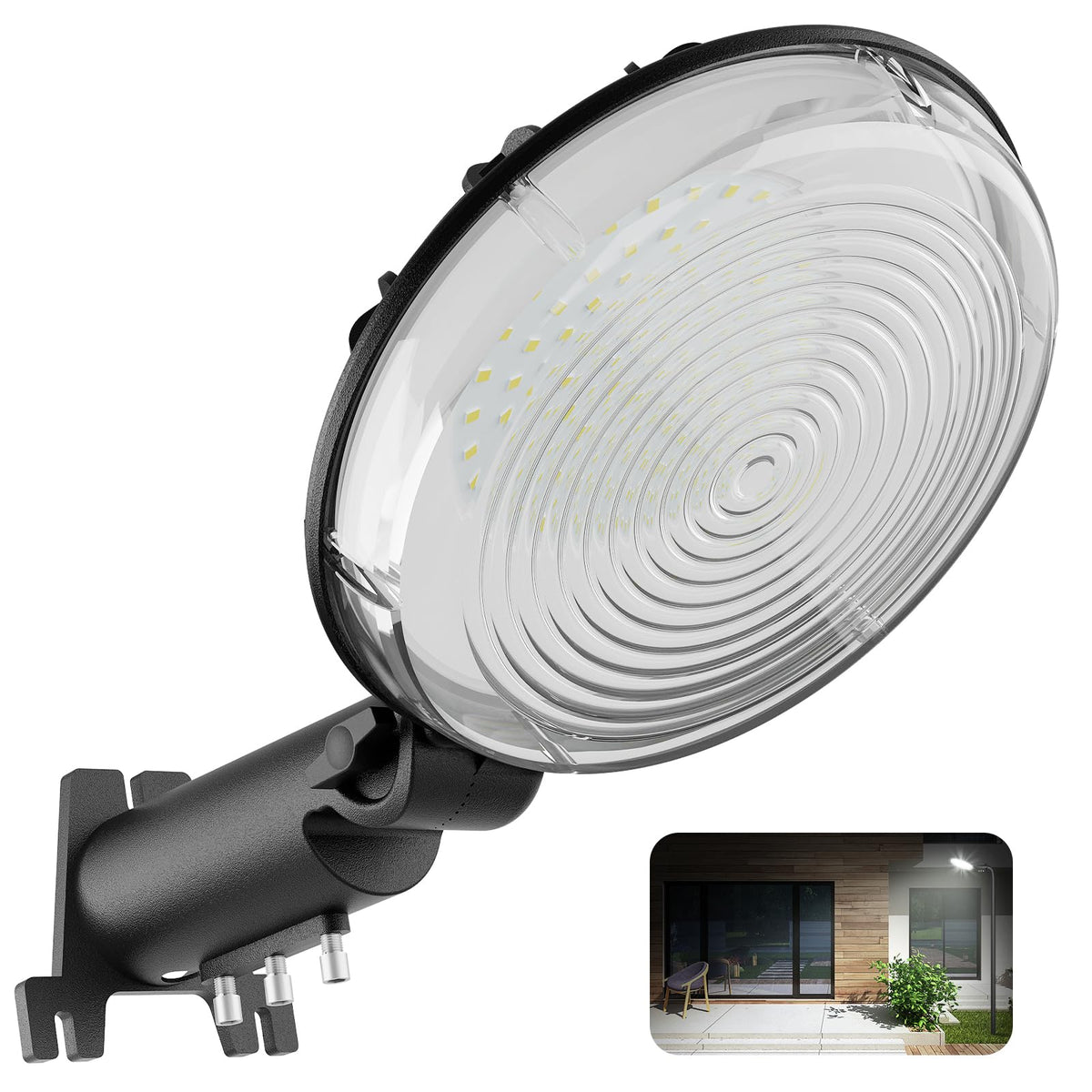 JOY ANAN LED Barn Light mounted on exterior wall for secure outdoor illumination.