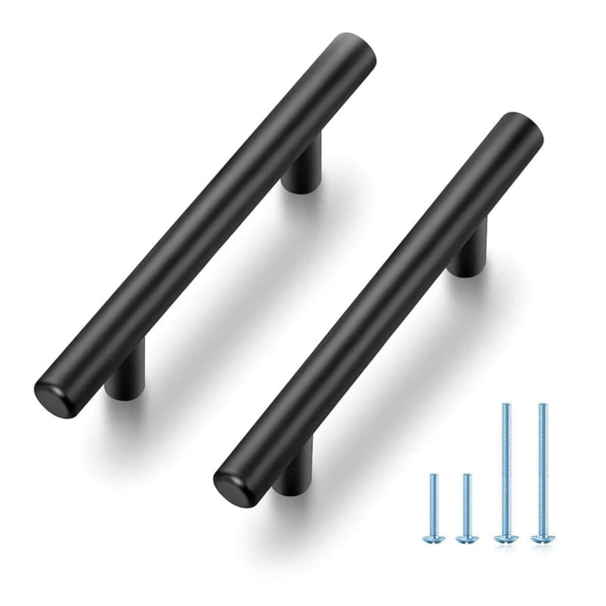 JOY DECOR 30-pack 5-inch cabinet pulls in matte black for a cohesive kitchen look.